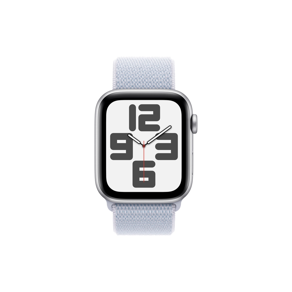 Смарт-годинник Apple Watch SE 2024 GPS 44mm Silver Aluminium Case with Blue Cloud Sport Loop (MXET3QH/A)