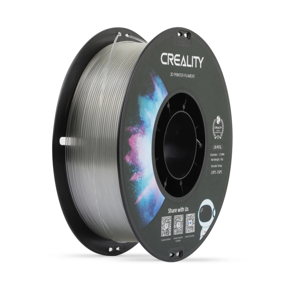 Пластик для 3D-принтера Creality PETG 1.75мм transparent, 1кг (3301030037)