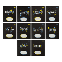 ZiBi notebook set of students BLACK 36 sheets 10 pieces, 8 items (ZB.1730-99)