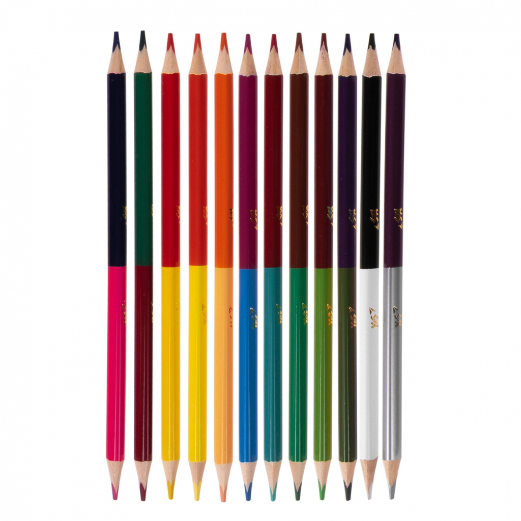 Олівці кольорові Yes Pusheen двосторонні 12 шт. 24 кол (290764) Олівці кольорові Yes Pusheen двосторонні 12 шт. 24 кол (290764)