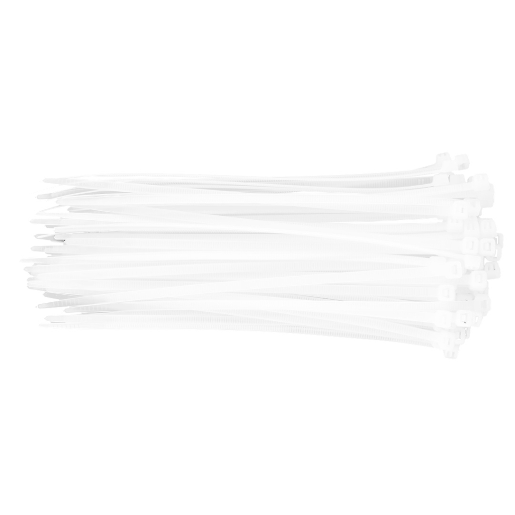 Стяжка Neo Tools 75шт, пластик, 4.8x200мм, біла (01-607)