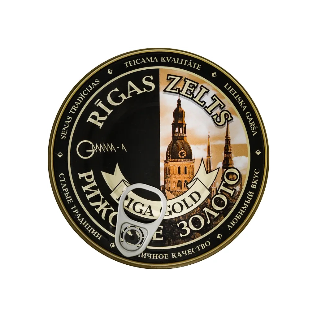 Рибні консерви Ризьке золото Шпроти в оливковій олії 160 г з ключем (4820062447478)