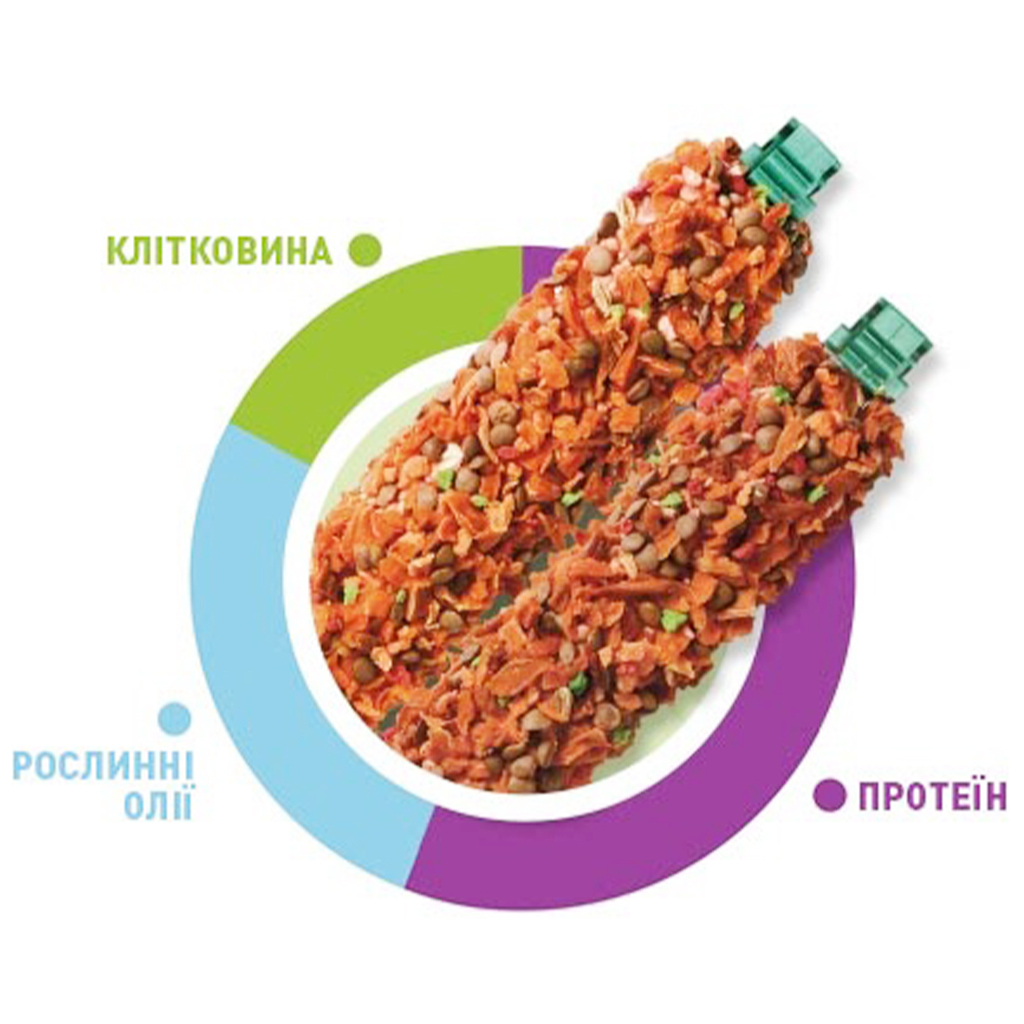 Ласощі для гризунів Padovan для карликових кроликів, шиншил і морських свинок 100 г (8001254001623)