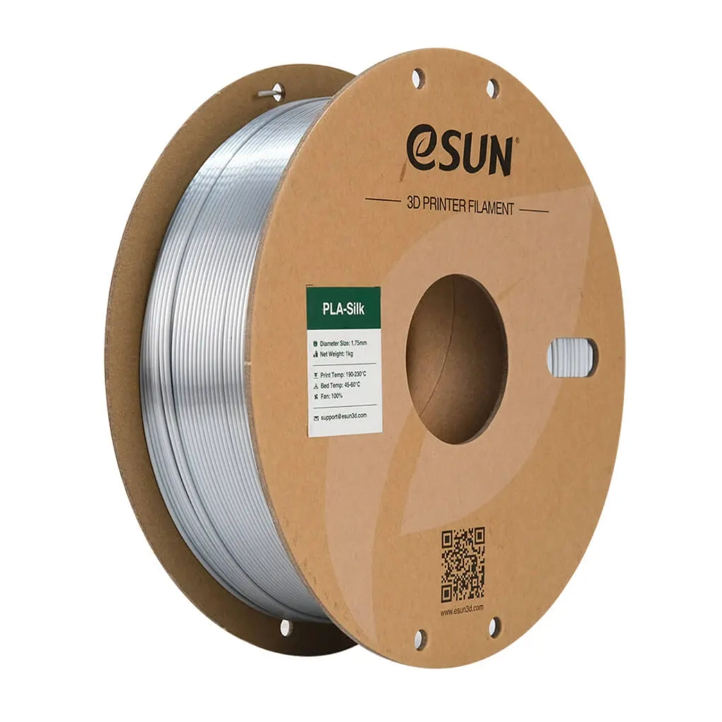 Пластик для 3D-принтера eSUN ePLA-Silk 1,75mm 1kg SILVER (EPLA-SILK-P175S1)