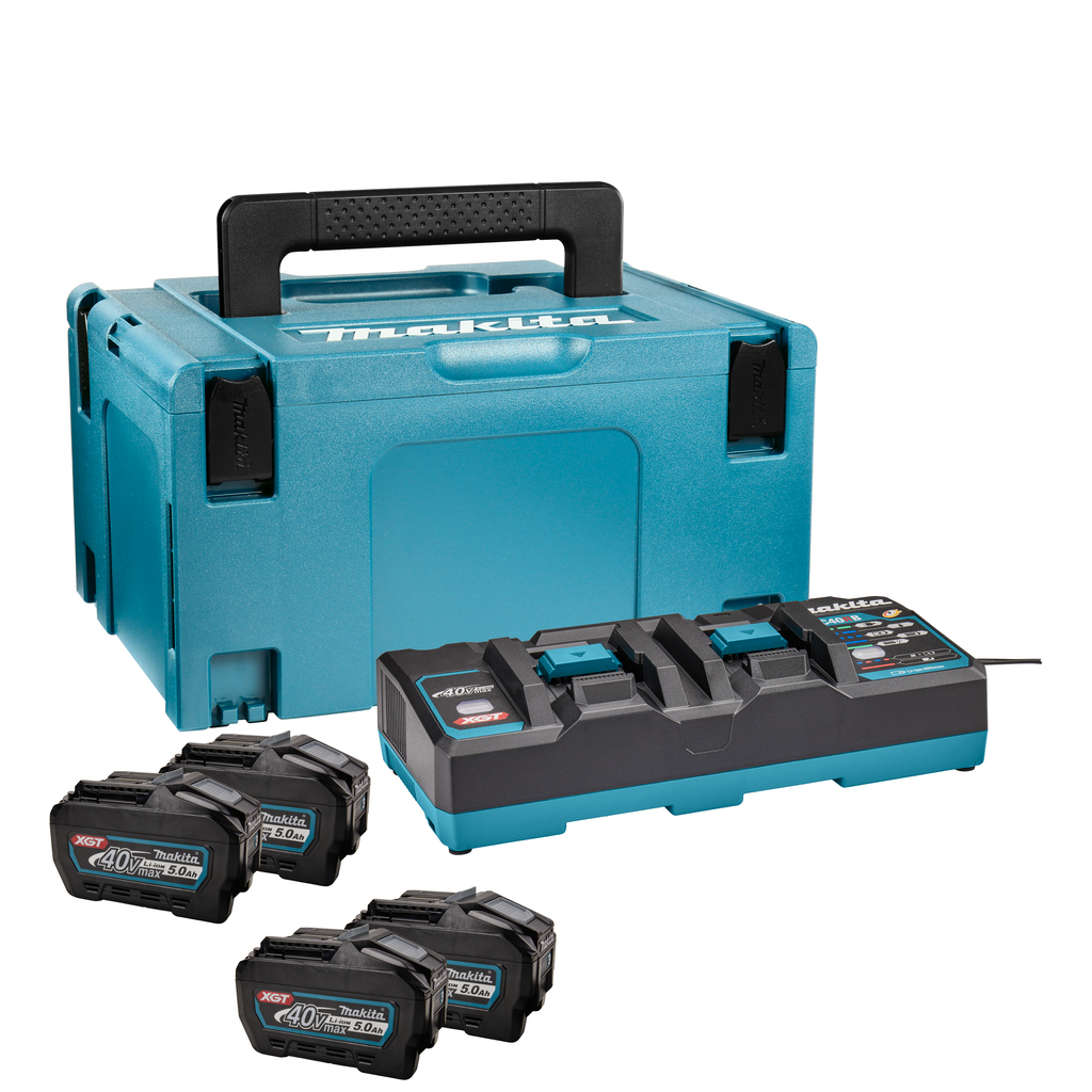 Набір акумулятор + зарядний пристрій Makita XGT 4x5Ah, DC40RB, Makpac (191U42-2)