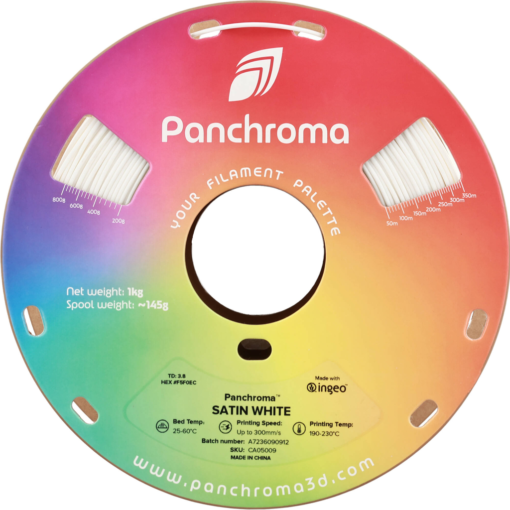 Пластик для 3D-принтера Polymaker PLA PANCHROMA SATIN 1,75mm 1kg WHITE (CA05009)