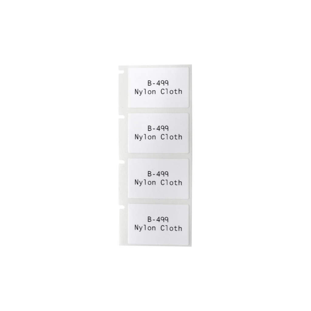 Стрічка для принтера етикеток Brady M21-11-499, вирубні, 19.05×12.7 mm, 140 шт, black on white, нейлон (152090)