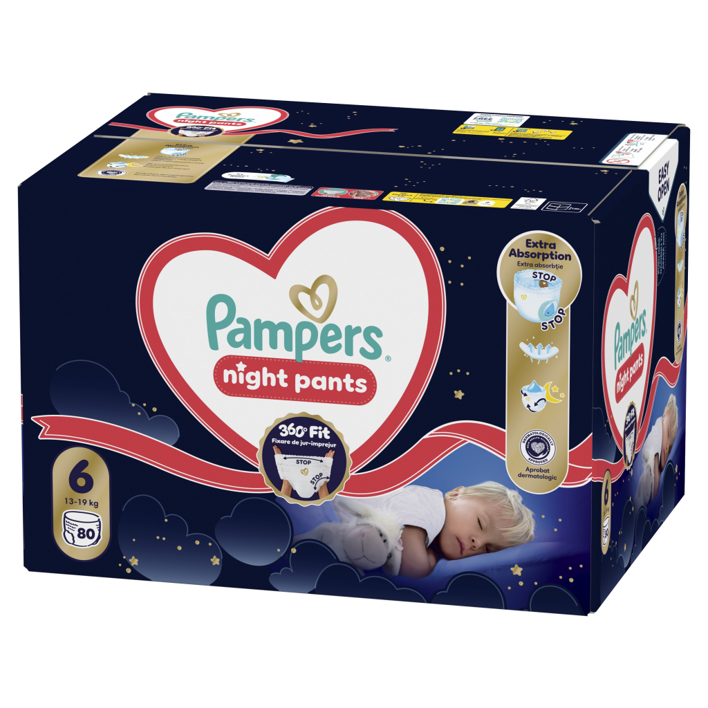 Підгузки Pampers Night Pants Розмір 6 (13-19 кг) 80 шт (8006530320511) Підгузки Pampers Night Pants Розмір 6 (13-19 кг) 80 шт (8006530320511)