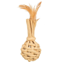 Cat toy Trixie Ball of paper yarn with feathers 15 cm (4011905707518)