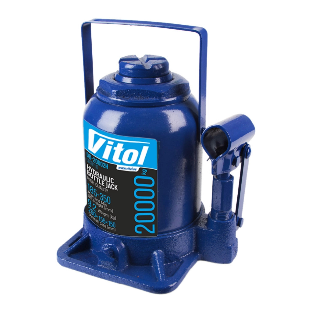 Домкрат Vitol DB-20002H/JX0111, телескопічний, гідравлічний, 20т, min 185мм, max 350мм (DB-20002H / JX0111) Домкрат Vitol DB-20002H/JX0111, телескопічний, гідравлічний, 20т, min 185мм, max 350мм (DB-20002H / JX0111)