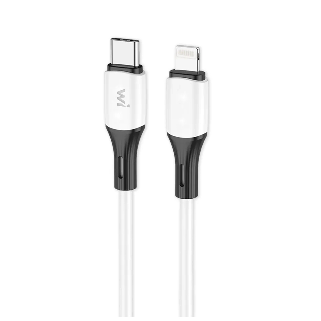 Дата кабель USB-C to Lightning 1.0m PD silicone white Wibrand (WI.DC/MA1W-CL) Дата кабель USB-C to Lightning 1.0m PD silicone white Wibrand (WI.DC/MA1W-CL)