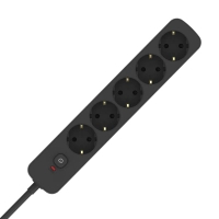 Мережевий фільтр живлення ColorWay CCA-3G1MM 5 розеток, 5m Black (CW-PSEA1055BK)