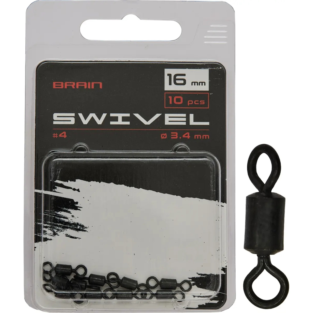 Вертлюг Brain Swivel No.4 16mm diam 3.4mm (10 шт/уп) SGCA-8008-4 (1858.24.72)