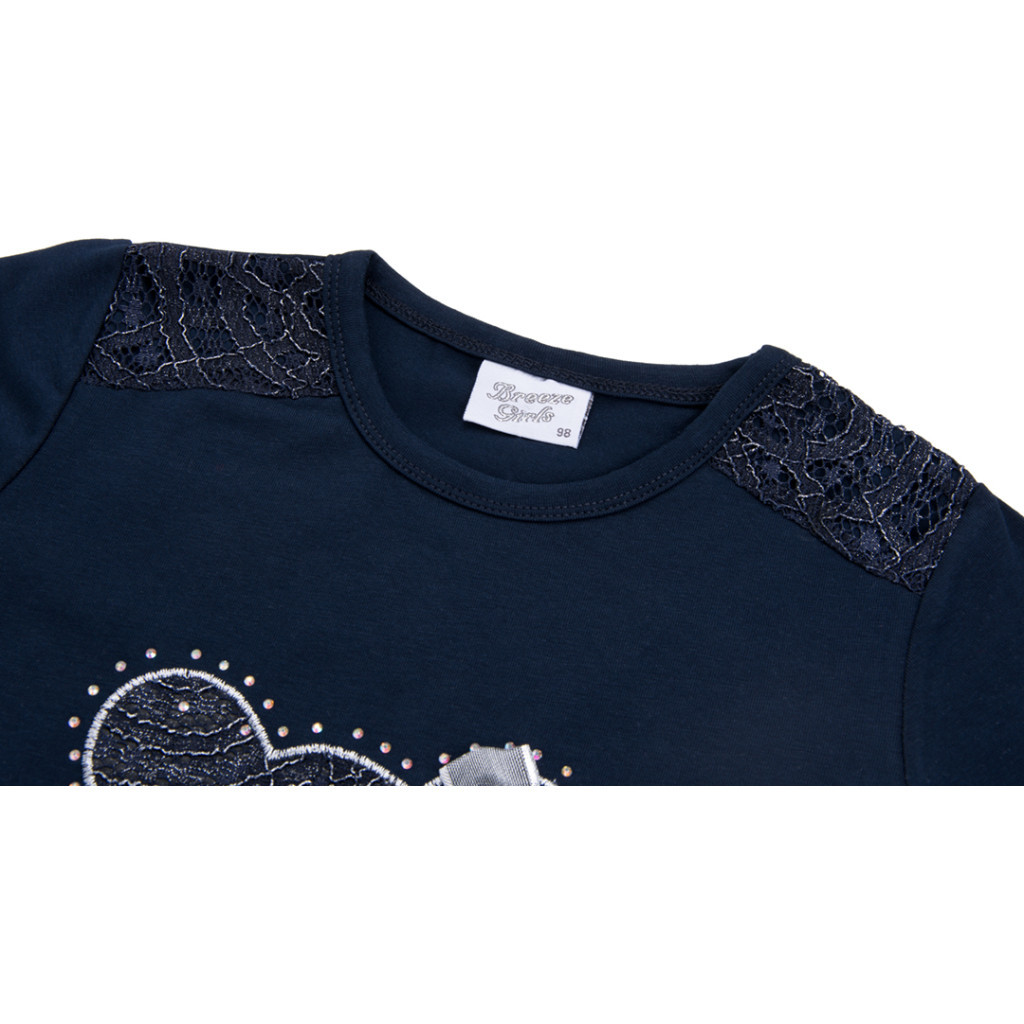 Кофта дитяча Breeze з мереживним ведмедиком (8548-116G-blue)