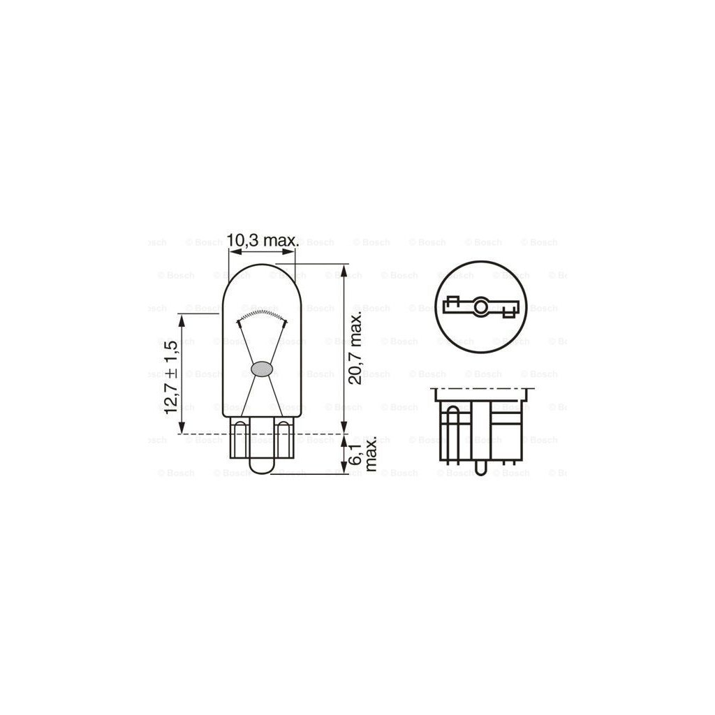 Автолампа Bosch 5W (1 987 302 819) Автолампа Bosch 5W (1 987 302 819)
