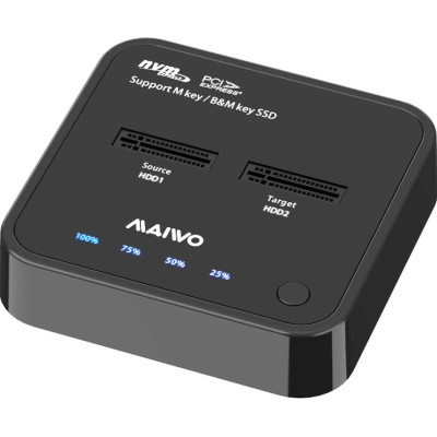 Docking station Maiwo 2*NVMe M.2 SSD Key M/B+M USB 3.1 Gen2 Type-C (K3016P)