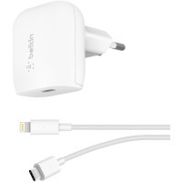 Зарядний пристрій Belkin Home Charger 20W PD, USB-C - Lightning 1.2m, white (WCA003VF04WH)