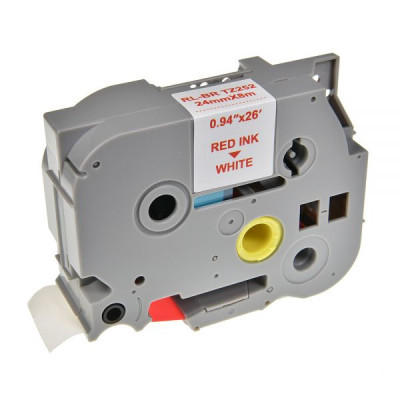 Label printer tape UKRMARK RL-B-T252P-RE/WT, analog TZE252. 24 mm x 8 m (CBTZ252)
