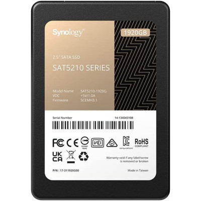 Накопичувач SSD для сервера 1920GB SATA 2.5" Synology (SAT5210-1920G)