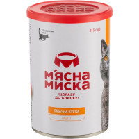 Паштет для котів М'ясна Миска з куркою 415 г (4820255190280)