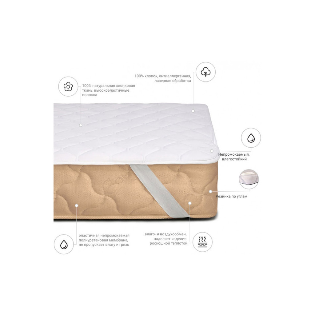 Наматрацник MirSon 953 Natural Line Стандарт Eco 90x190 см (2200000835574) Наматрацник MirSon 953 Natural Line Стандарт Eco 90x190 см (2200000835574)