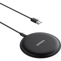 Зарядний пристрій Ugreen CD186 Wireless Charging Pad (15 W) black (80537)
