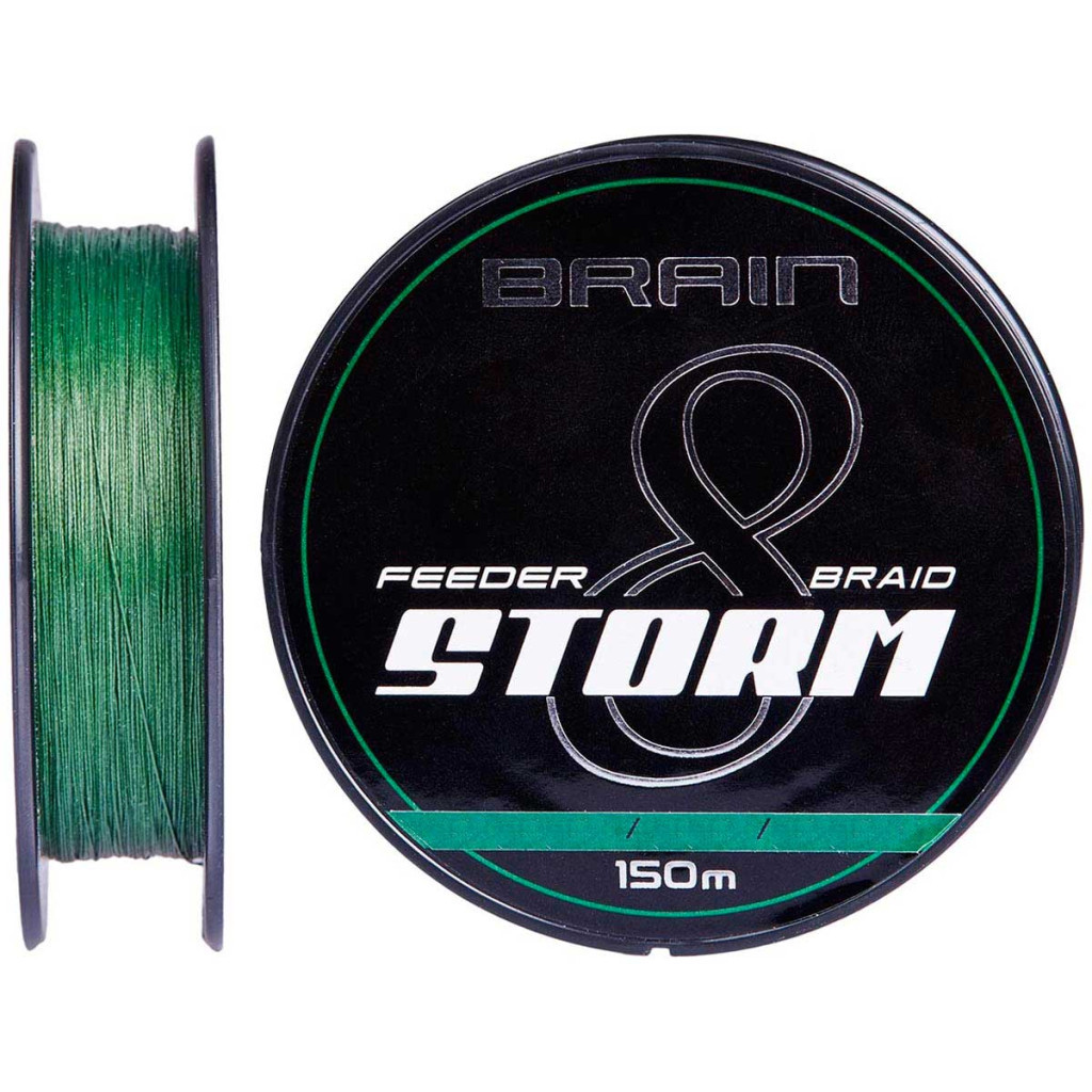 Шнур Brain Storm 8X 150m 0.08mm 11lb/4.8kg Green (1858.51.69) Шнур Brain Storm 8X 150m 0.08mm 11lb/4.8kg Green (1858.51.69)