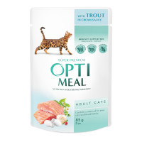 Wet food for cats Optimeal with trout in cream sauce 85 g (4820215365864)