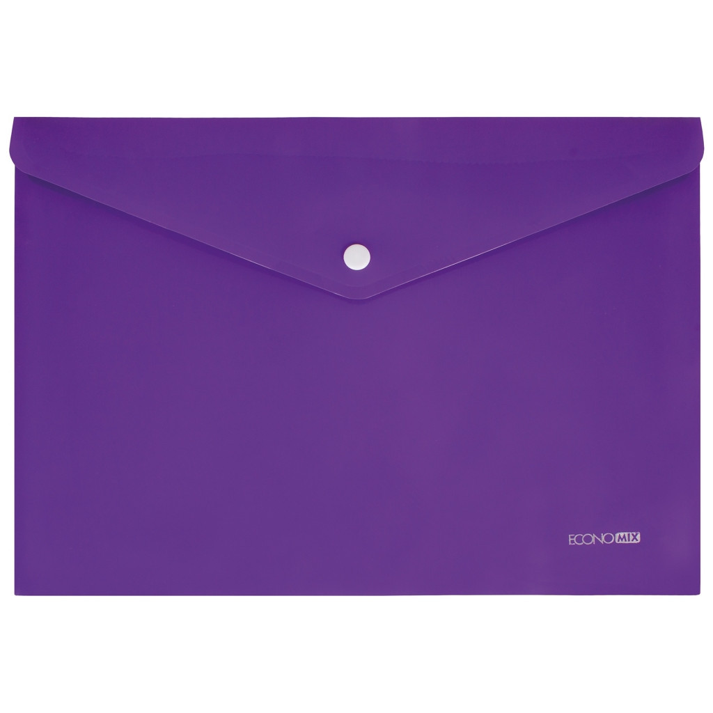Папка - конверт Economix А4 180 мкм, непрозора, фактура "помаранч", фіолетова (E31305-58)