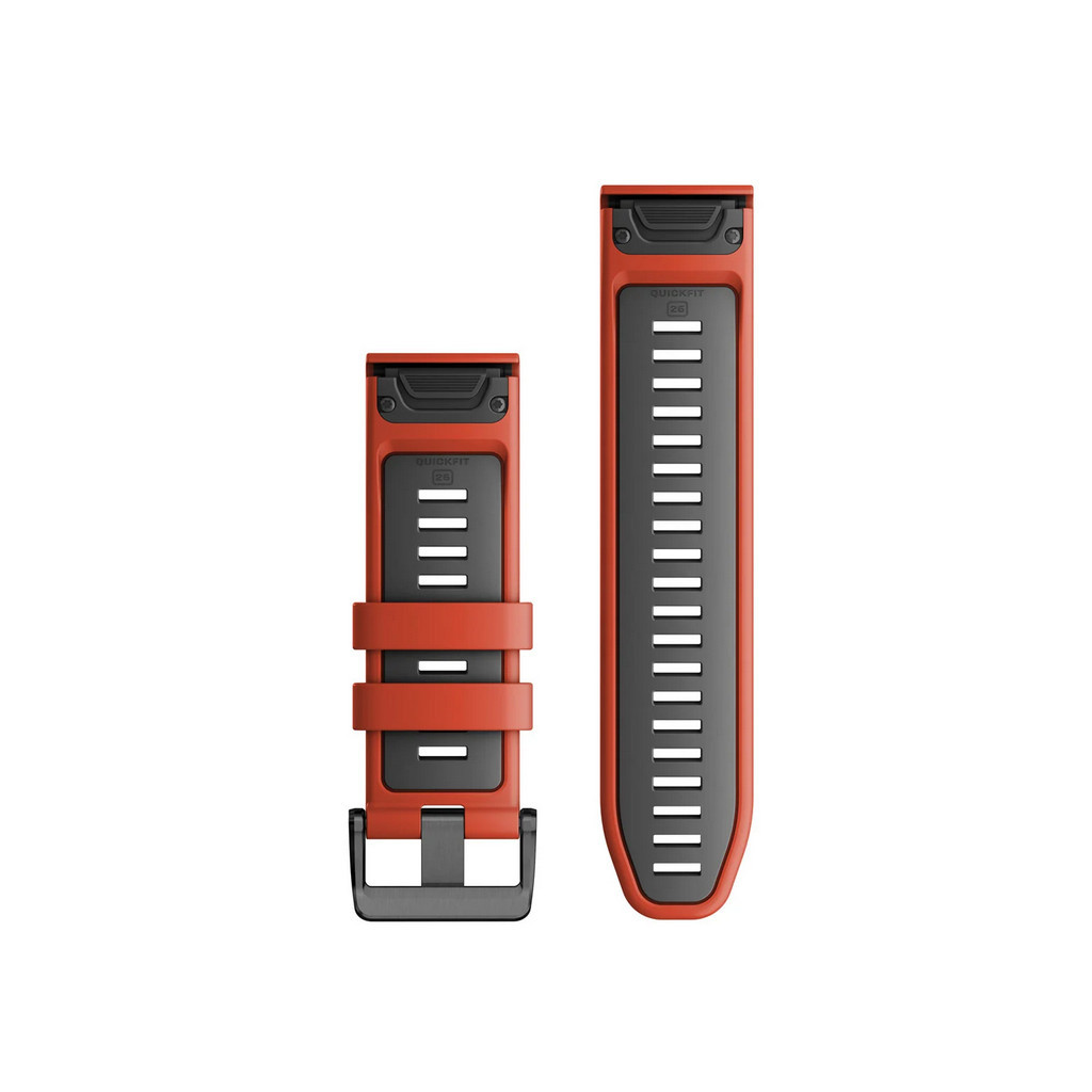 Ремінець до смарт-годинника Garmin epixPRO (g2), 26mm QuickFit FlameRed/Grpt Silicone (010-13281-04) Ремінець до смарт-годинника Garmin epixPRO (g2), 26mm QuickFit FlameRed/Grpt Silicone (010-13281-04)