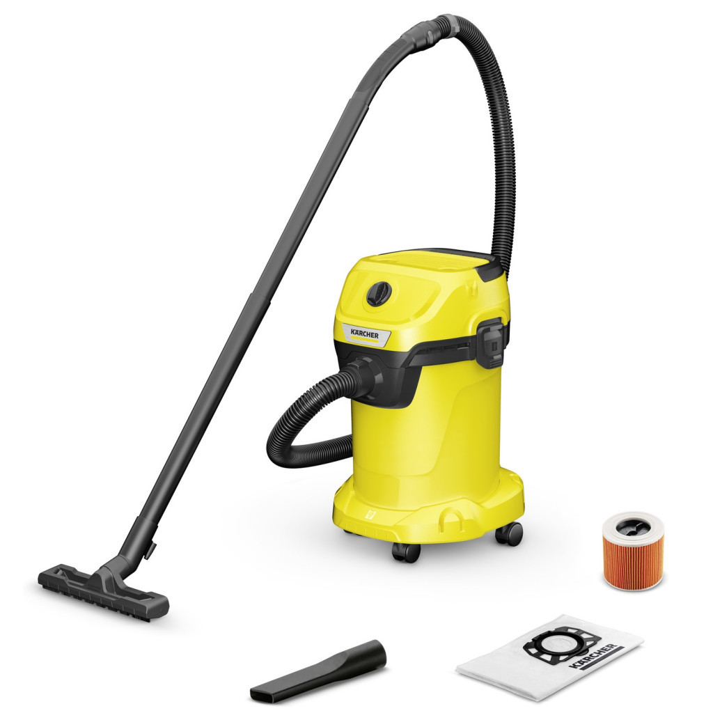 Пилосос будівельний Karcher WD 3 V-19/6/20 1000 Вт, 19л, 6м, 4.780 кг (1.628-123.0)