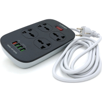 Network power filter LDNIO SC4407, 3 outlets+4USB (SC4407)