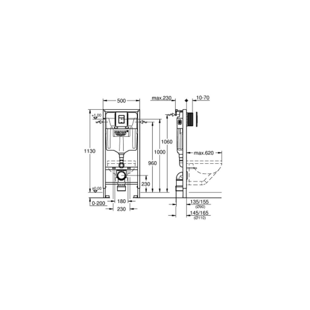 Інсталяція Grohe QuickFix 38811KF0 (CV030561)