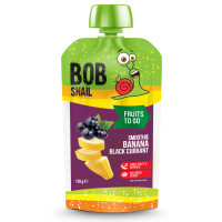 Children's puree Bob Snail Snail Bob Smoothie Banana-Black Currant 120 g (4820219346371)