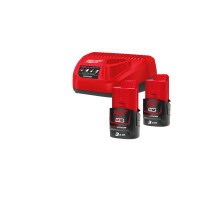 Набір акумулятор + зарядний пристрій Milwaukee Li-Ion M12 NRG-302 B3 2шт + ЗП С12С (4933451902)