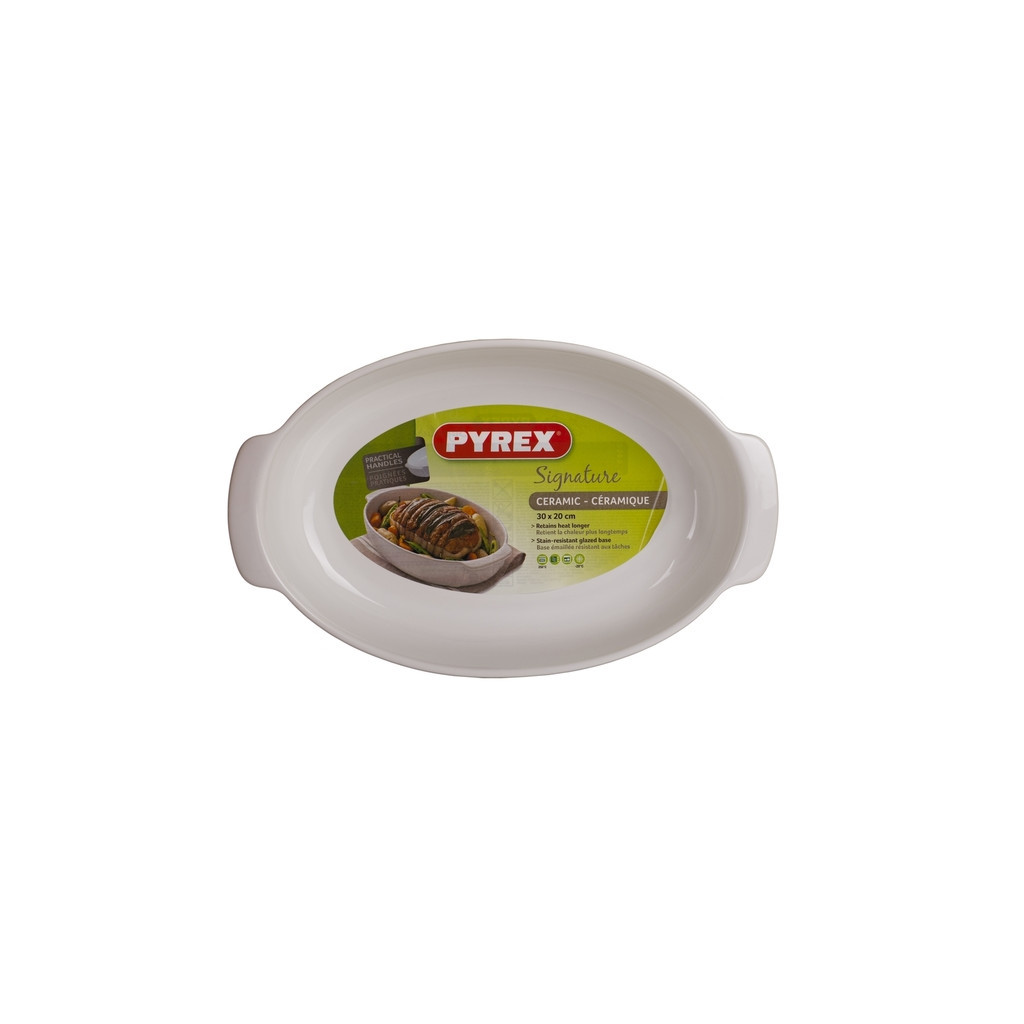Форма для випікання Pyrex Signature овальна 30 x 20 см Біла (SG30OR1/7046)