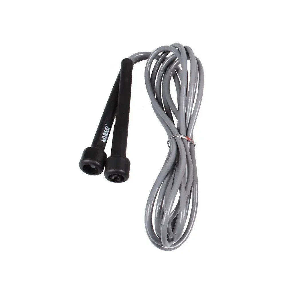 Скакалка LiveUp PVC Jump Rope LS3115-g в тубусі чорний/сірий 275x0.5см (6951376100655) Скакалка LiveUp PVC Jump Rope LS3115-g в тубусі чорний/сірий 275x0.5см (6951376100655)