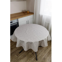 Provence tablecloth waterproof Simfoni Cappuccino monogram D-180 cm (033848)