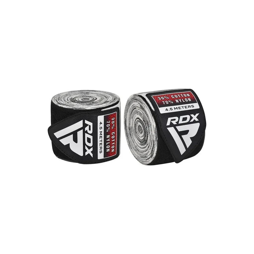 Бинт для спорту RDX для боксу WX Professional Boxing Hand Wraps Camo Grey (4.5м.) (HWX-RC+)