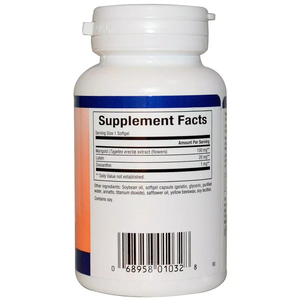 Антиоксидант Natural Factors Лютеїн 20 мг, Lutein, 60 желатинових капсул (NFS-01032)