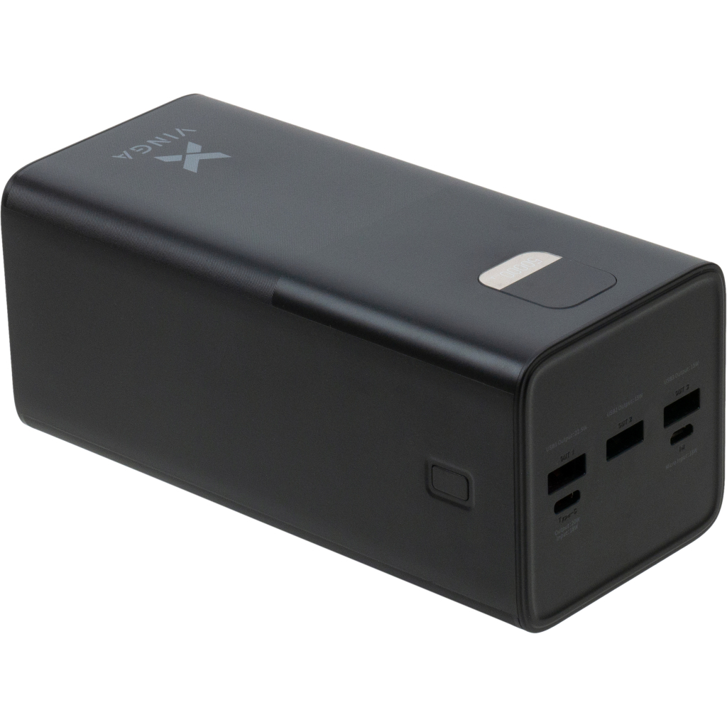 Батарея універсальна Vinga 50000 mAh 22.5W Display Black (VPBB5022)