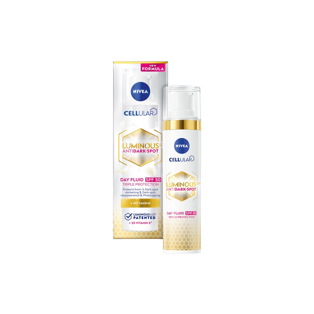 Флюїд для обличчя Nivea Luminous 630 Денний проти пігментації Потрійний захист SPF 50 40 мл (4005900786968)