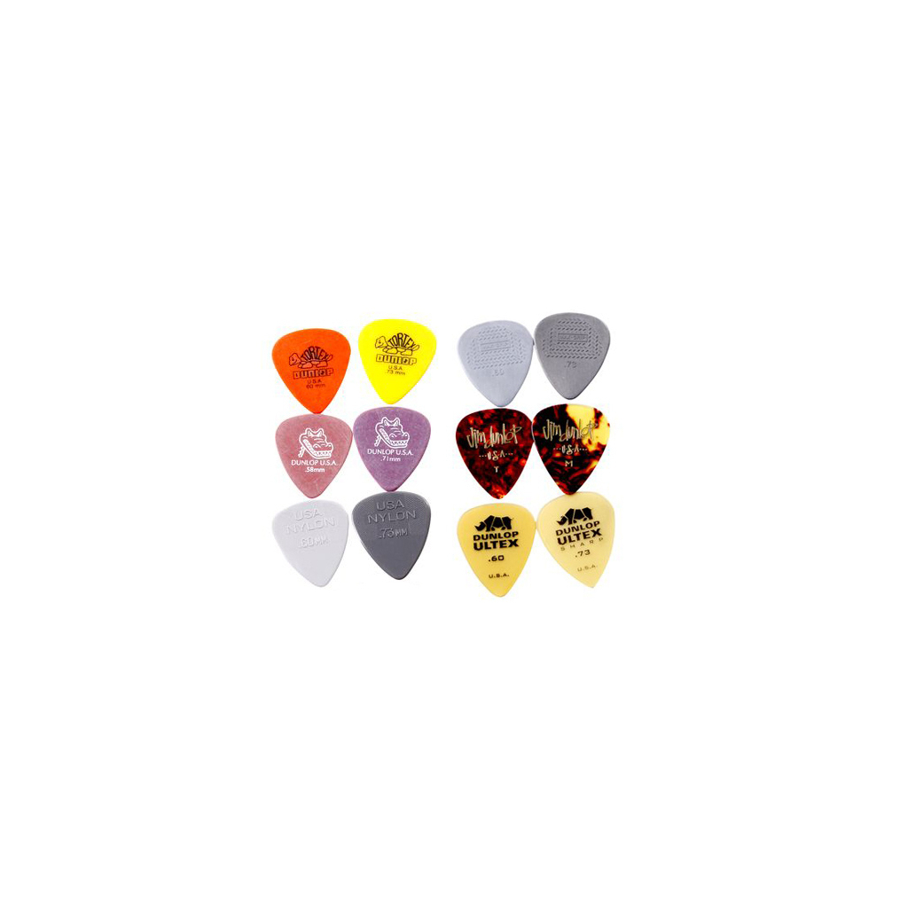 Медіатор Jim Dunlop Guitar Pick LT/MD Variety Pack 12 шт. (PVP101)