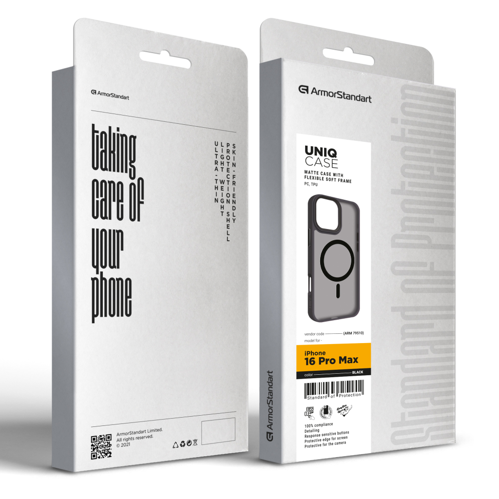 Чохол до мобільного телефона Armorstandart Uniq MagSafe Apple iPhone 16 Pro Max Black (ARM79510) Чохол до мобільного телефона Armorstandart Uniq MagSafe Apple iPhone 16 Pro Max Black (ARM79510)