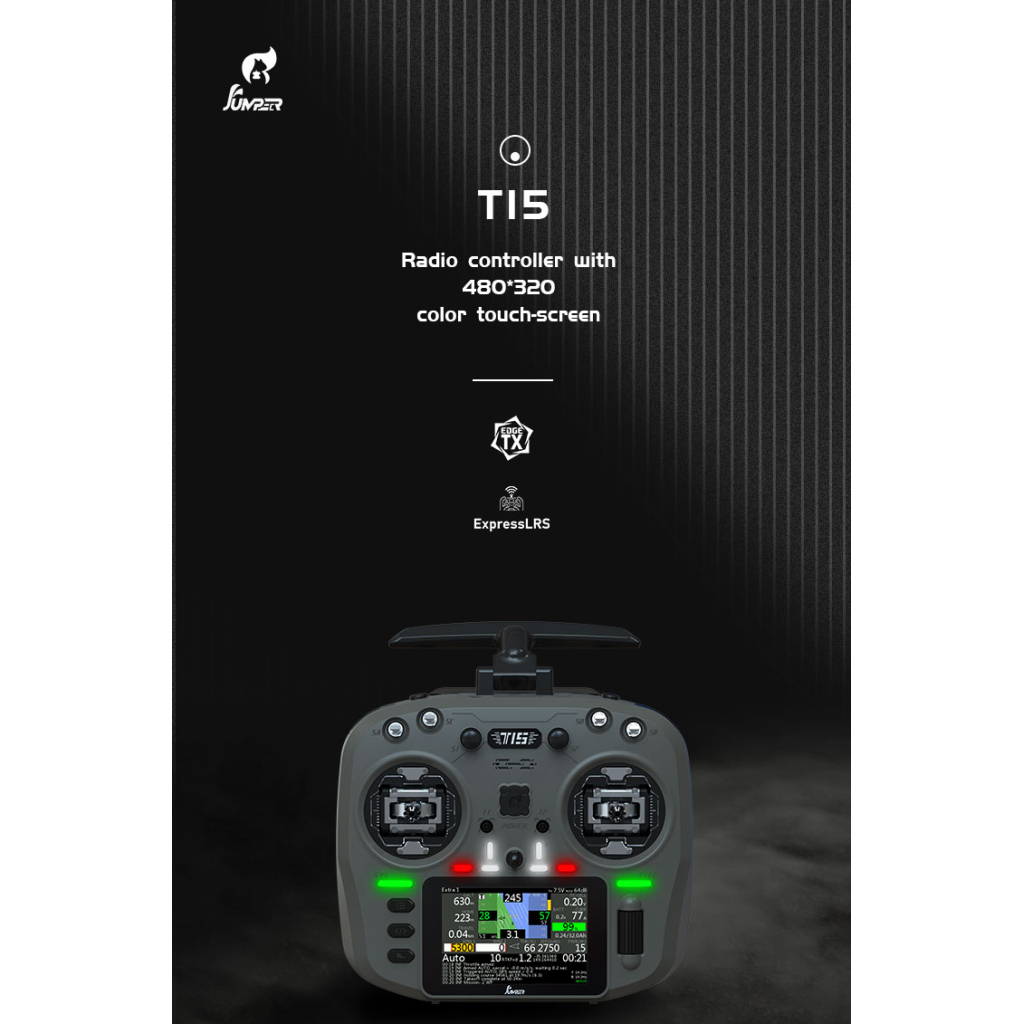 Пульт управління для дрона Jumper T15 VS-M HALL ELRS 915MHz (C10129)