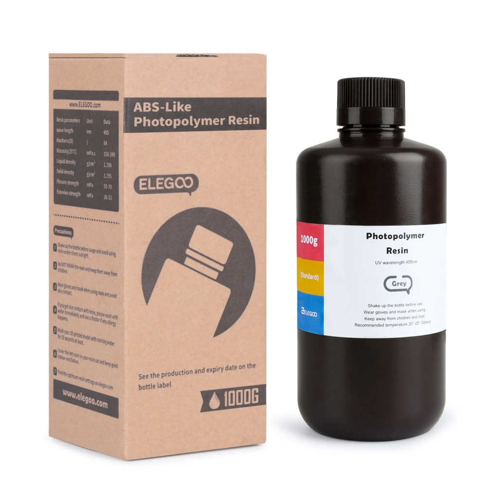 Фотополімерна смола ELEGOO Resin, ABS-like 1кг, grey (50.103.0101) Фотополімерна смола ELEGOO Resin, ABS-like 1кг, grey (50.103.0101)