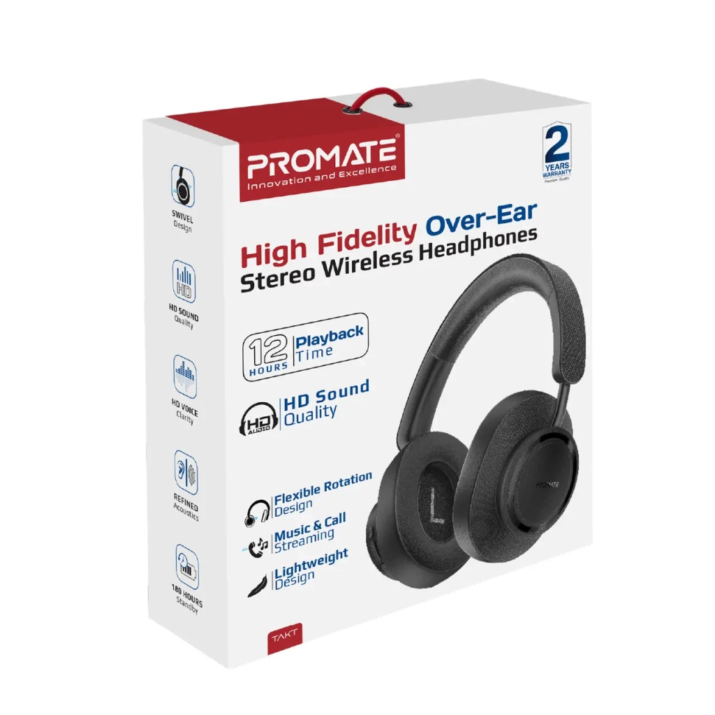 Навушники Promate Takt Black (takt.black) Навушники Promate Takt Black (takt.black)