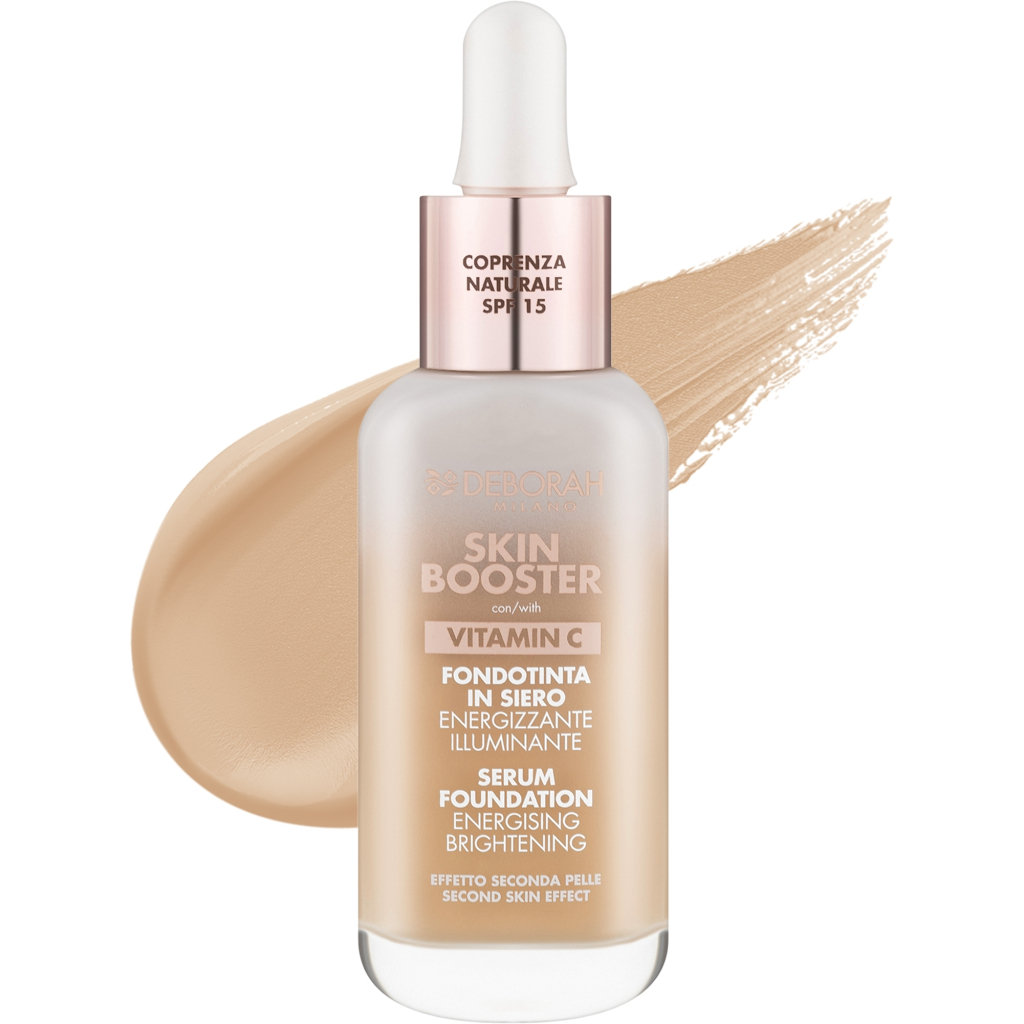 Тональна основа Deborah Skin Booster Serum Foundation Vitamin C SPF15 02 - Light Beige 30 мл (8009518414370)