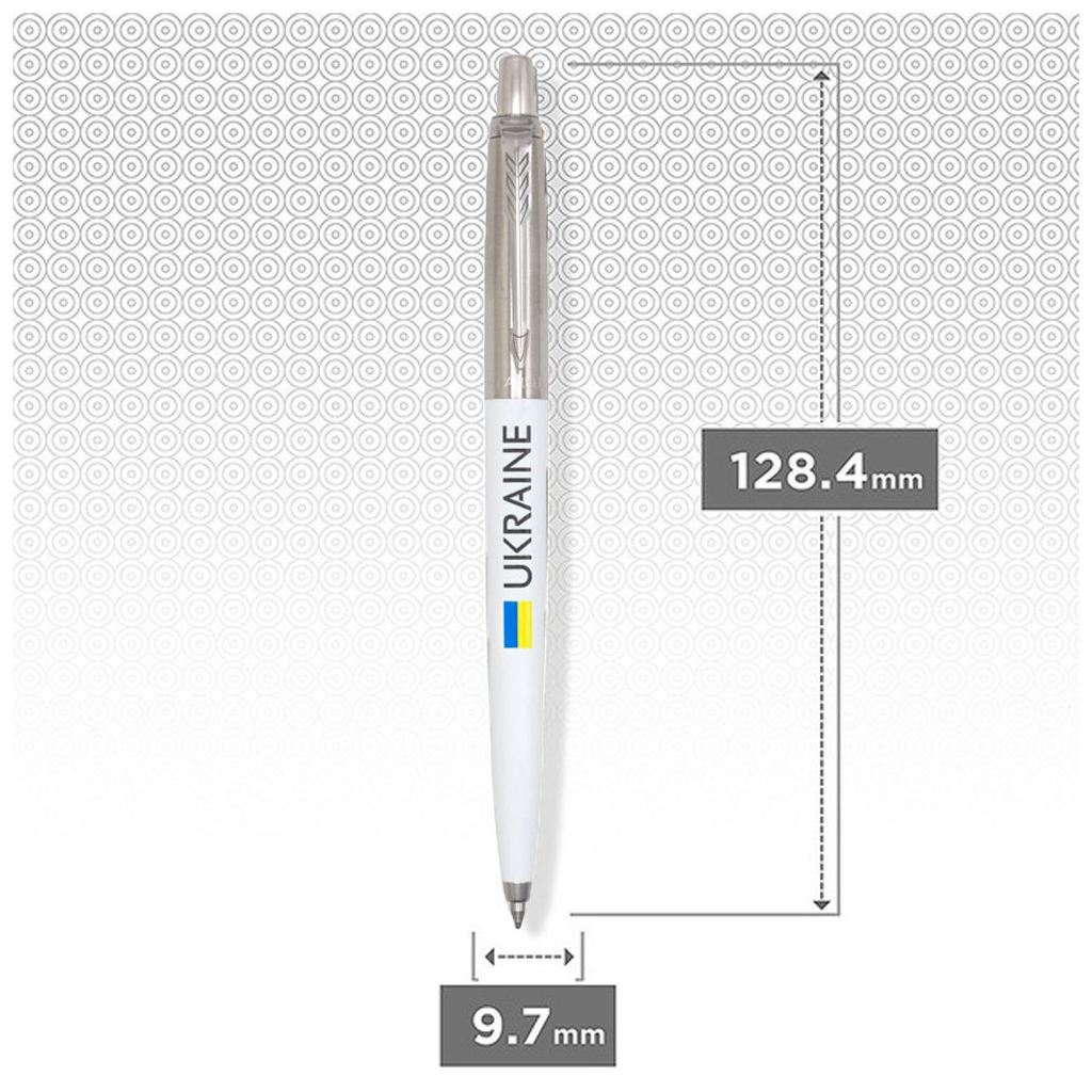 Ручка кулькова Parker JOTTER 17 Originals UKRAINE White CT BP Прапор + Ukraine (15032_T1403u)
