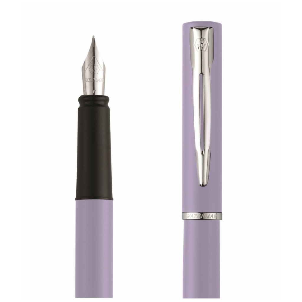 Ручка пір'яна Waterman ALLURE Pastel Purple CT FP F + Картриджі Mini блістер (13 319b2) Ручка пір'яна Waterman ALLURE Pastel Purple CT FP F + Картриджі Mini блістер (13 319b2)